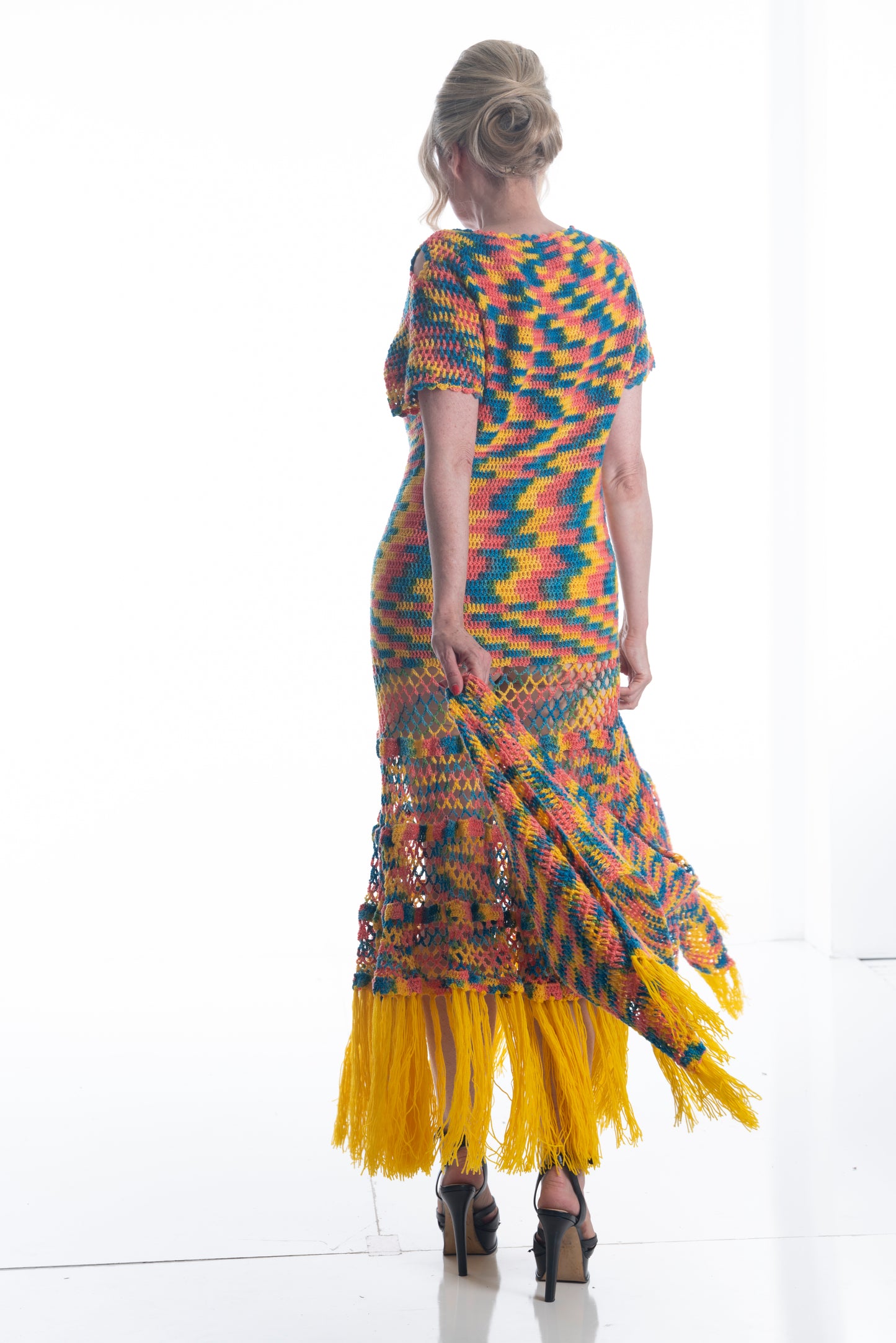 Carnival Flair Crochet Dress