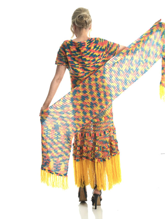 Carnival Flair Crochet Dress