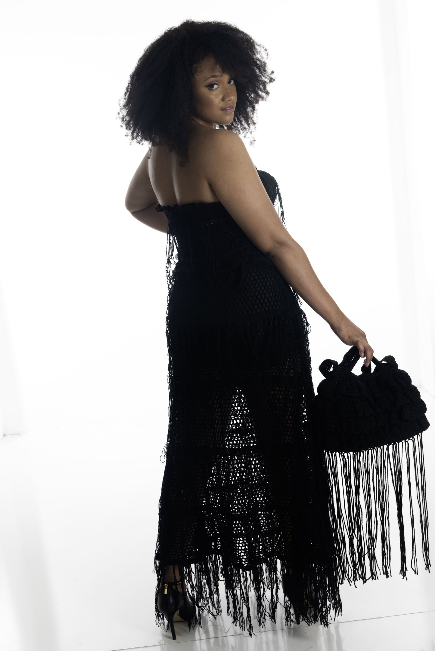 Crimson Muse Crochet Dress