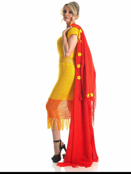 Sharon Coles Hand Crochet Bohemian Duster Coats.