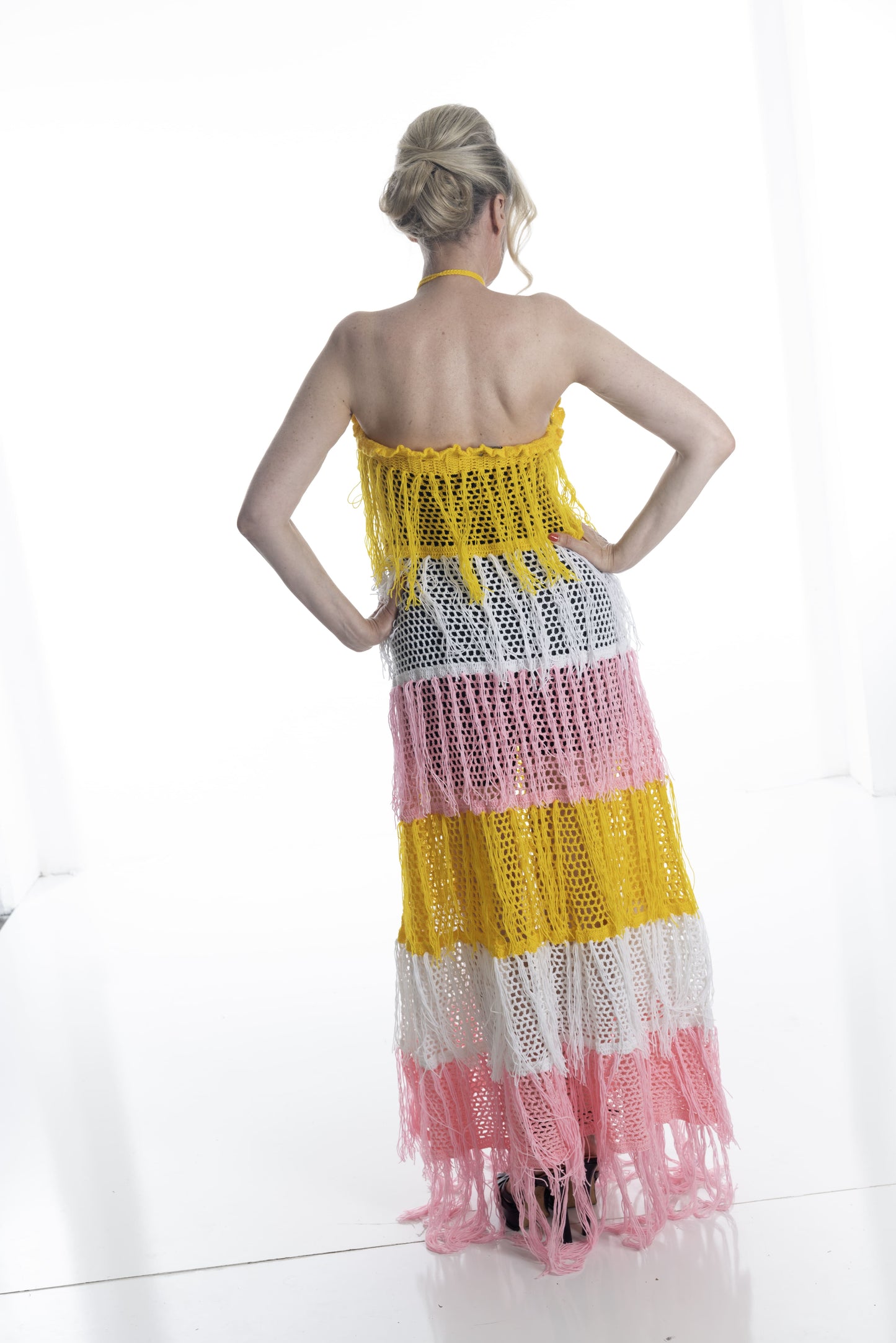 Sunrise Bloom Crochet Dress