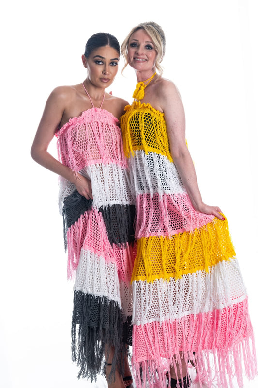 Sunrise Bloom Crochet Dress