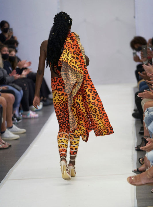 Sumaya-A-Orange Leopard Print image 1