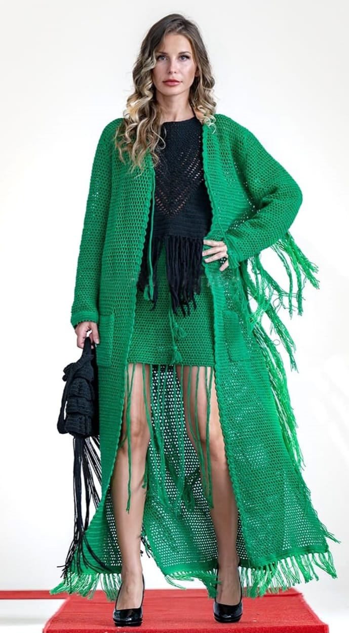 Hand Crochet Bohemian Duster Coats
