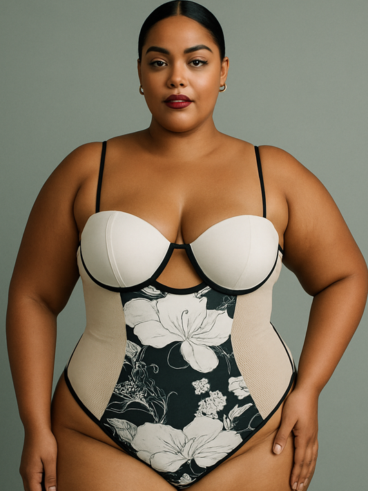 Tiffany Floral Mesh One-Piece Swimsuit | Sharon Cole Designs