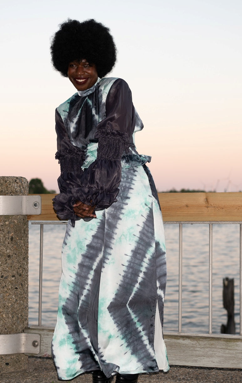 Luna-B, 2-Piece Blouse+Pleated Palazzo image 7