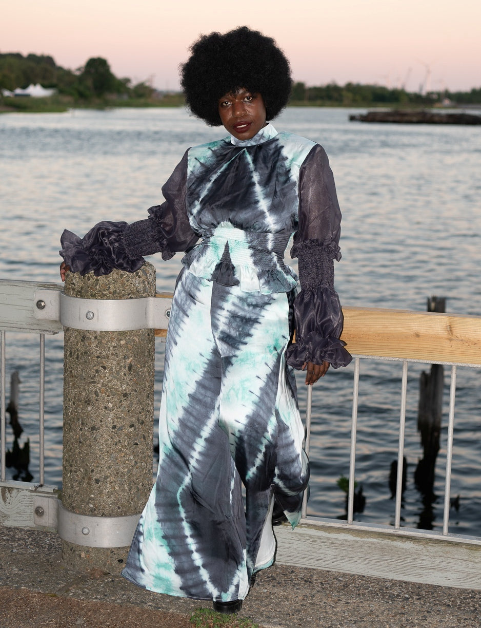 Luna-B, 2-Piece Blouse+Pleated Palazzo image 3