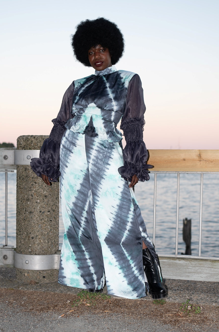 Luna-B, 2-Piece Blouse+Pleated Palazzo image 6