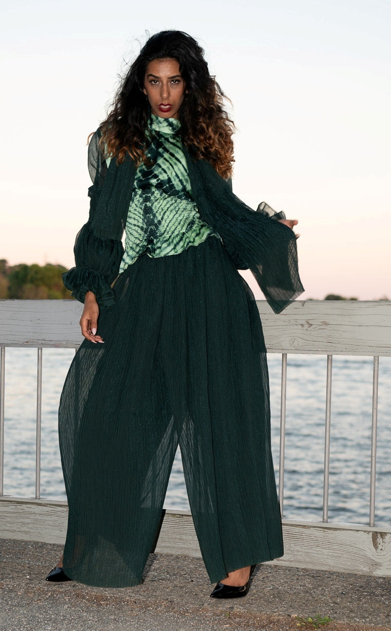 Luna-B, 2-Piece Blouse+Pleated Palazzo image 12