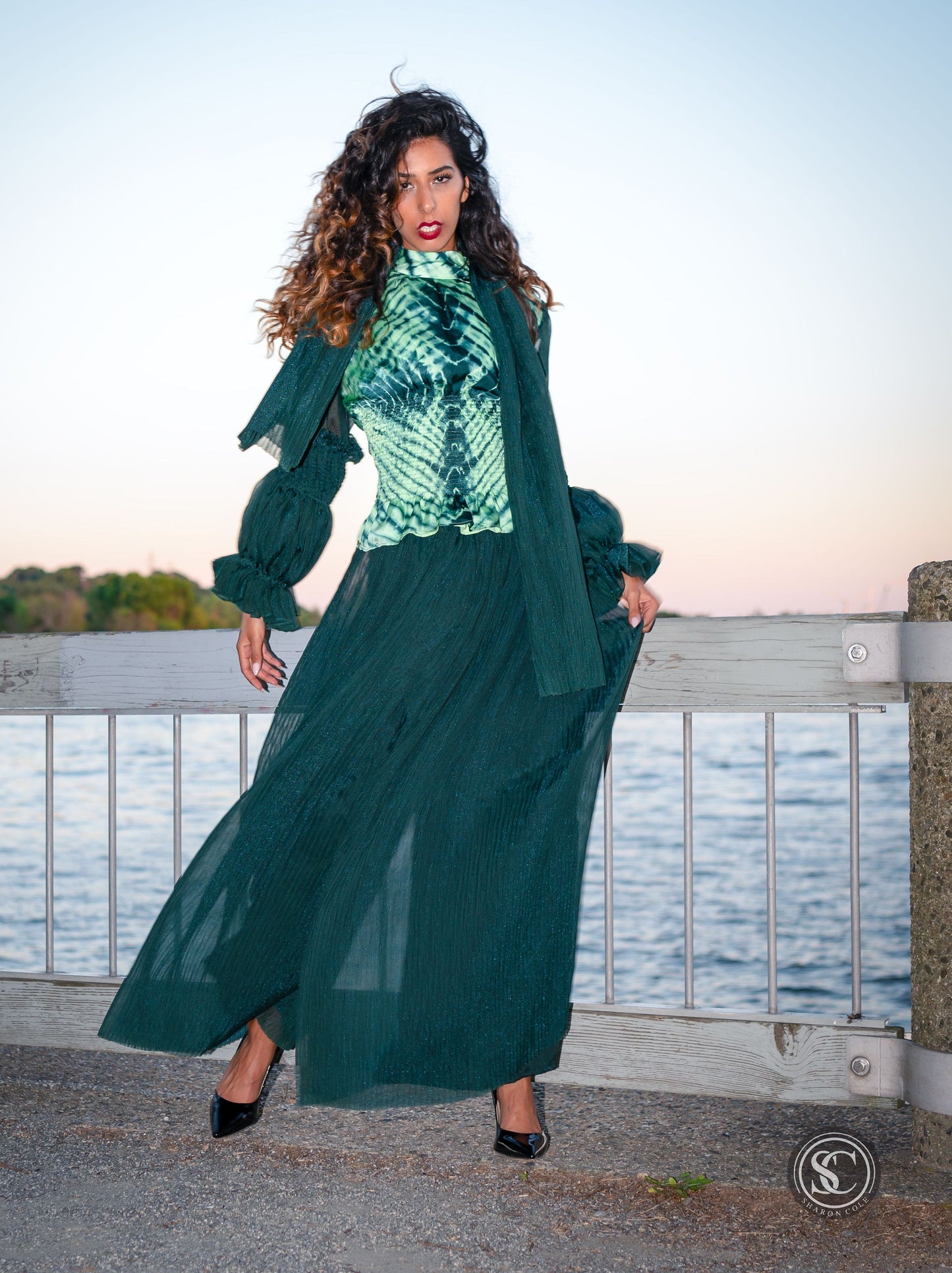 Luna-B, 2-Piece Blouse+Pleated Palazzo image 0