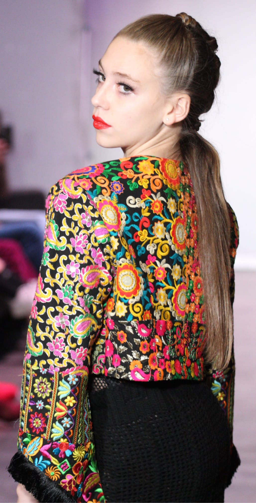 Embroidery Cropped Jacket image 3