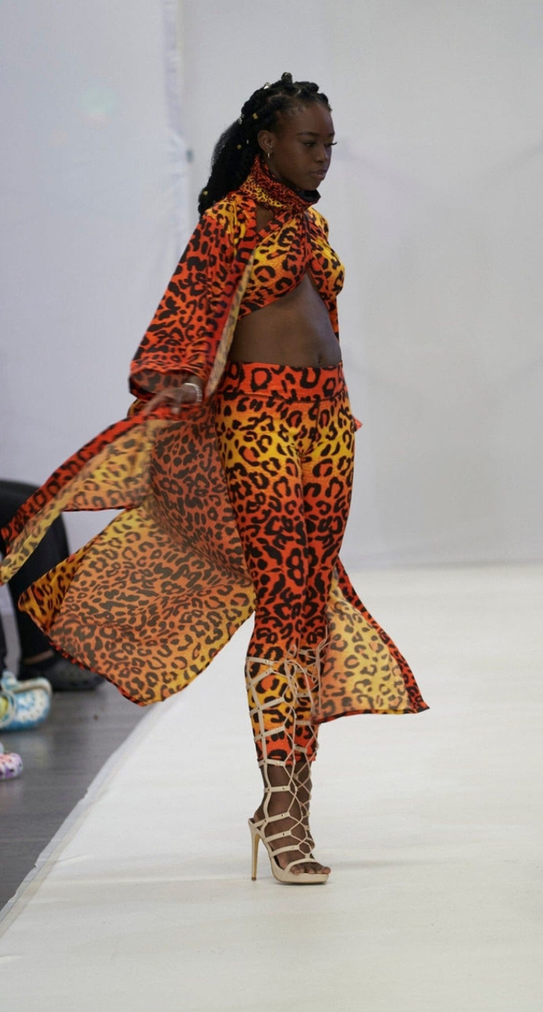Sumaya-A-Orange Leopard Print image 2