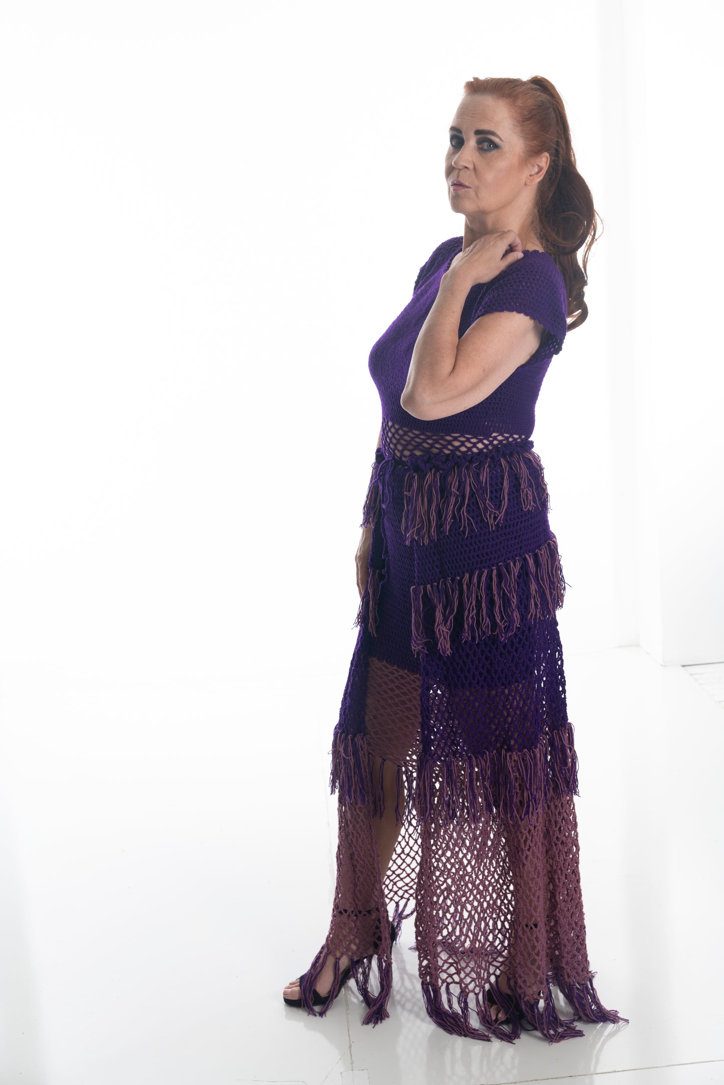 Amethyst Fringe Dress
