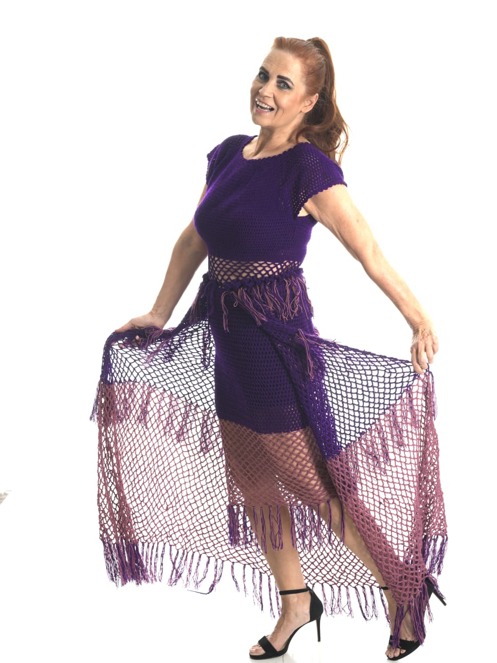 Amethyst Fringe Dress