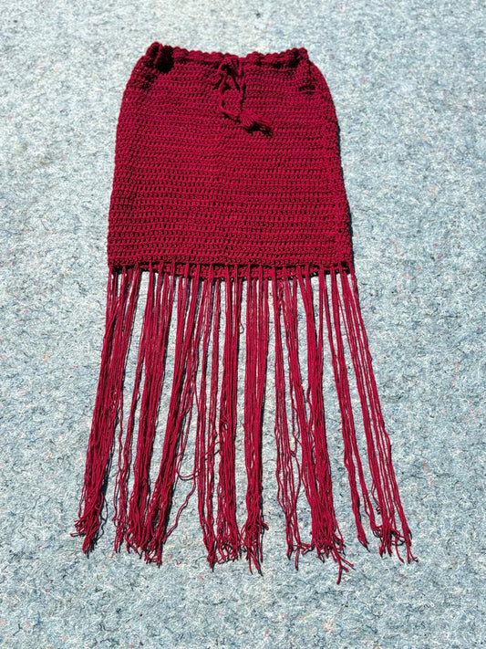 Hand Crochet Boho Skirt in Jewel Tones - Sharon Cole Designs