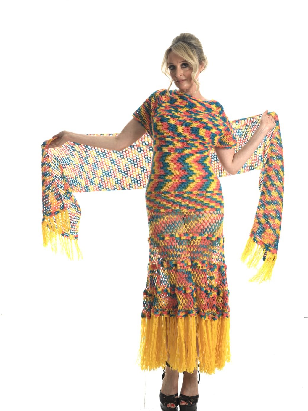 Carnival Flair Crochet Dress