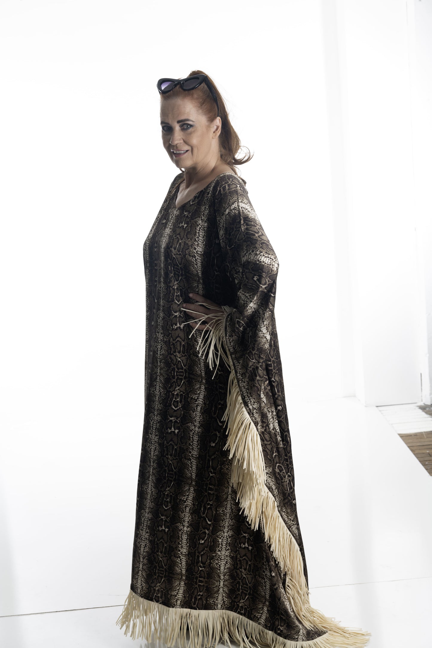 Golden Dusk Fringe Dress