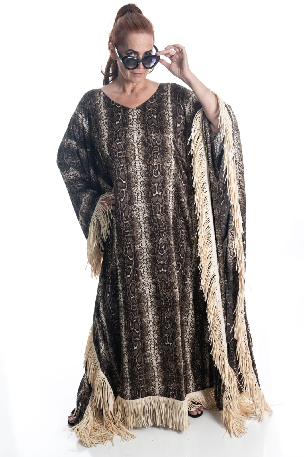 Golden Dusk Fringe Dress