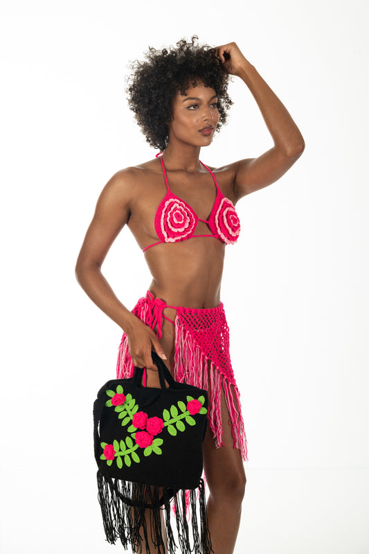 Hand Crochet Bohemian Tote Bag | Sharon Cole Designs