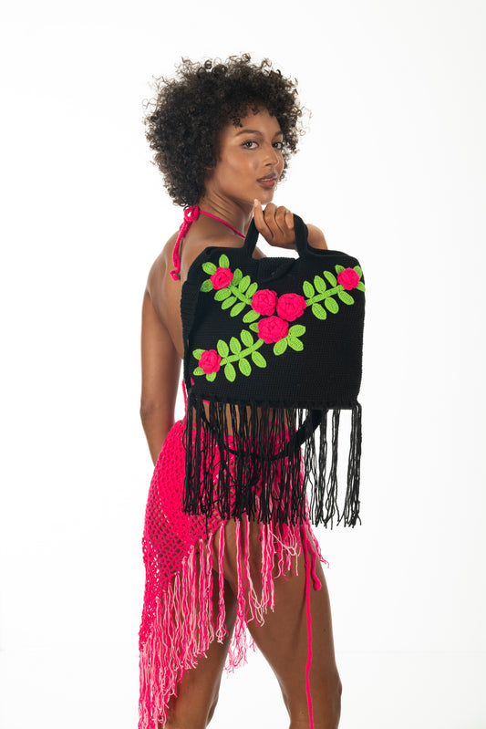 Hand Crochet Bohemian Tote Bag | Sharon Cole Designs