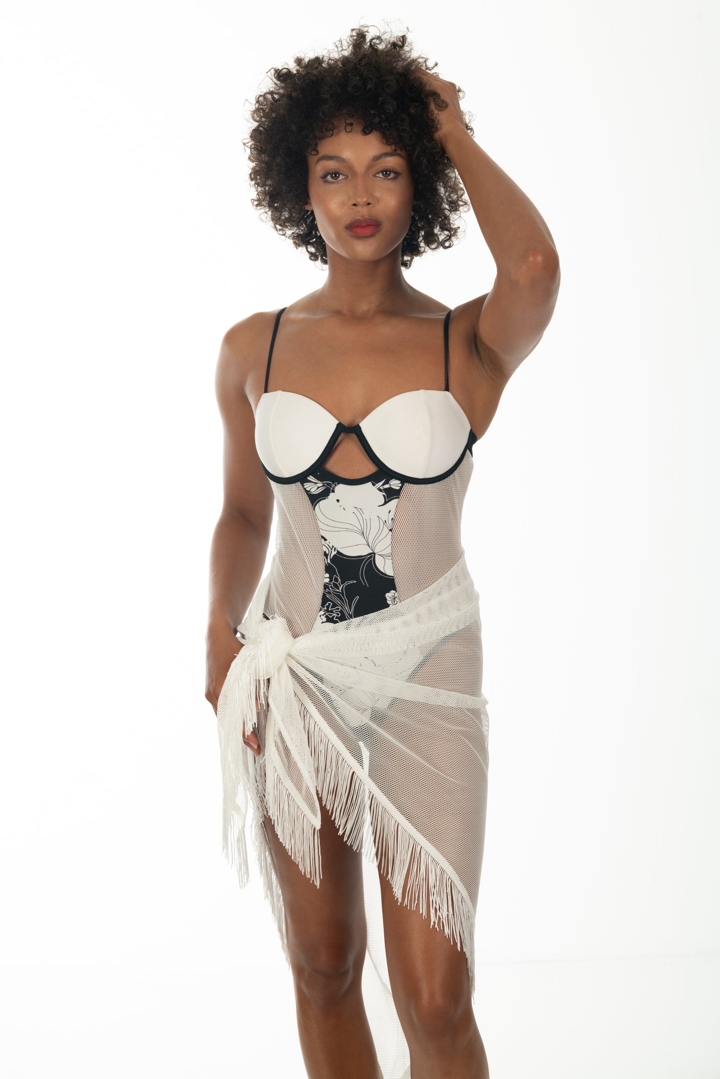 Tiffany Floral Mesh One-Piece Swimsuit | Sharon Cole Designs