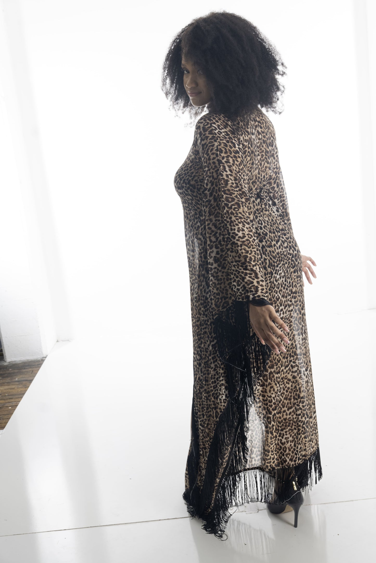 Leopard Angel Fringe Dress