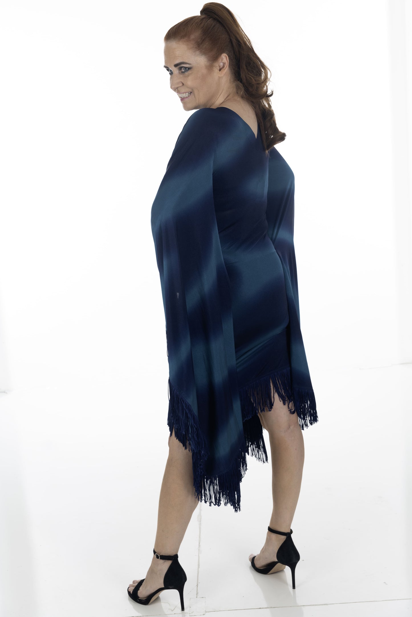 Midnight Waves Fringe Dress