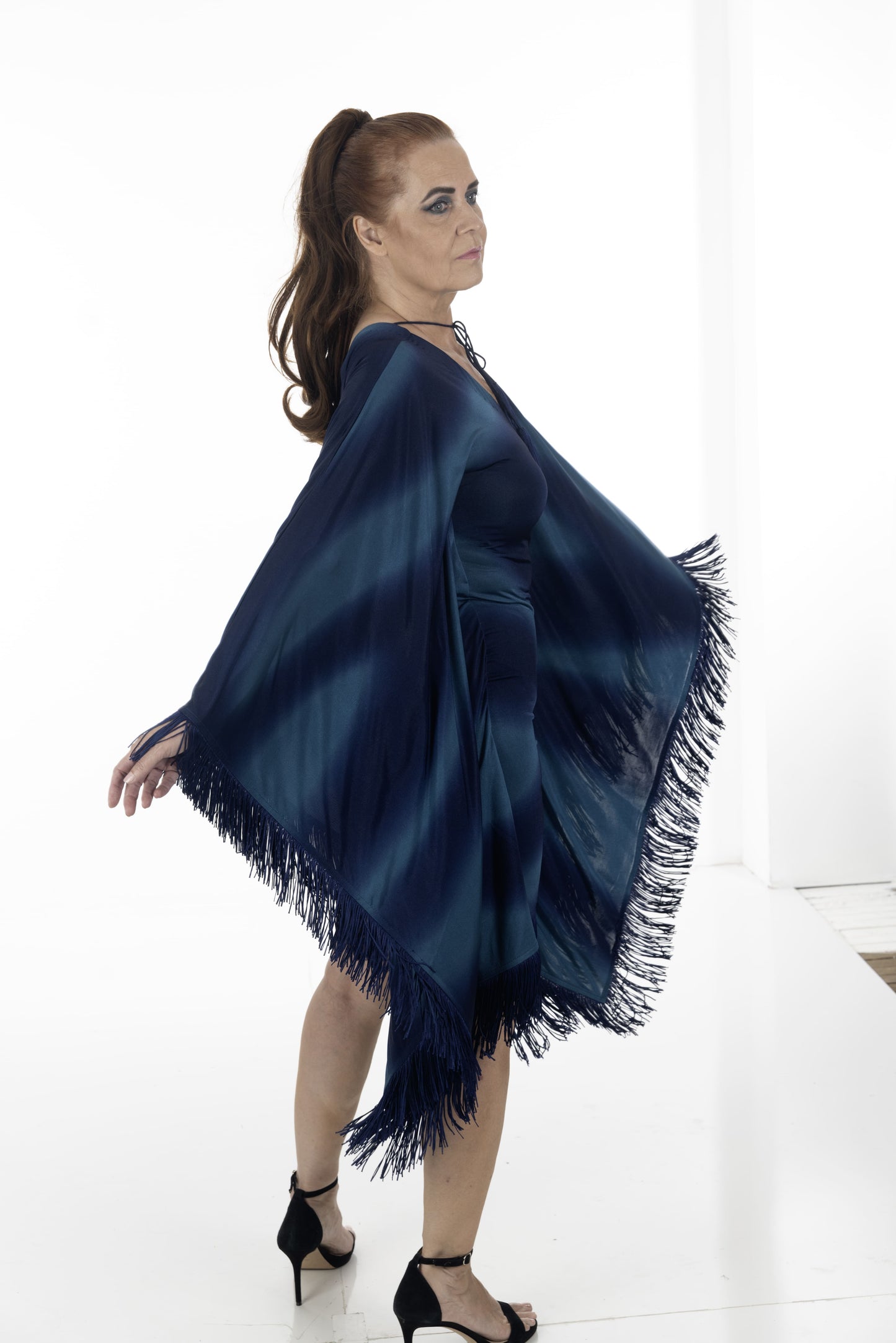 Midnight Waves Fringe Dress