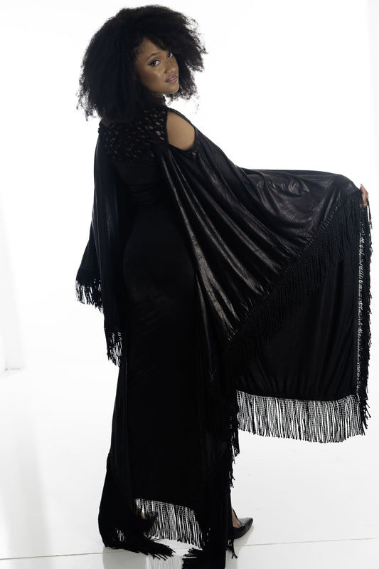 Noir Enigma Fringe Dress