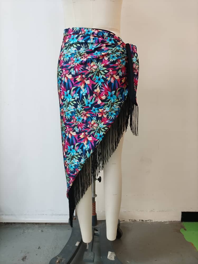 Sharon Cole Beach Wrap with Fringe