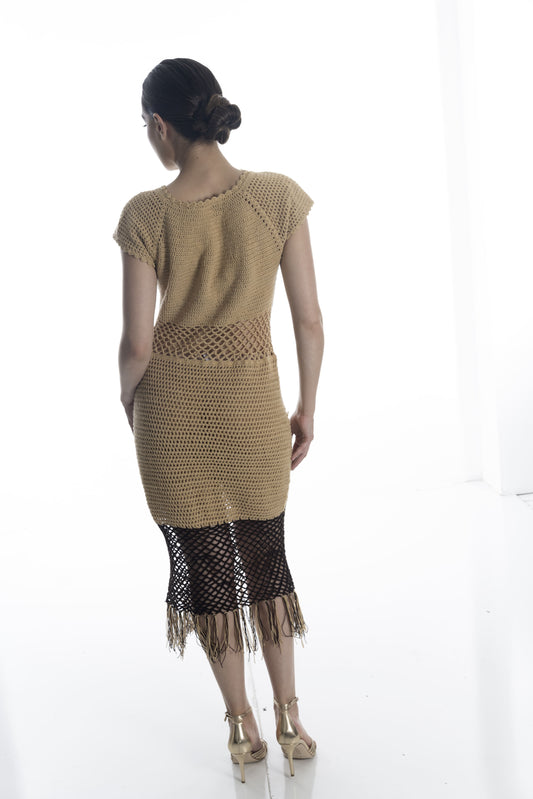 Sahara Crochet Dress & Shawl Set