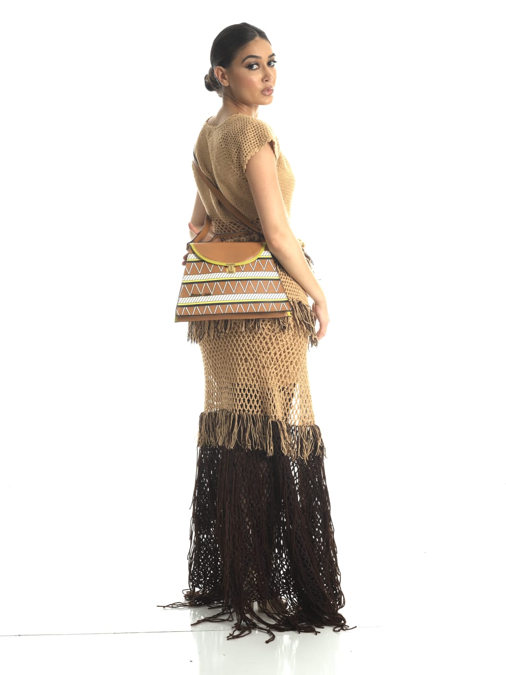 Sahara Crochet Dress & Shawl Set