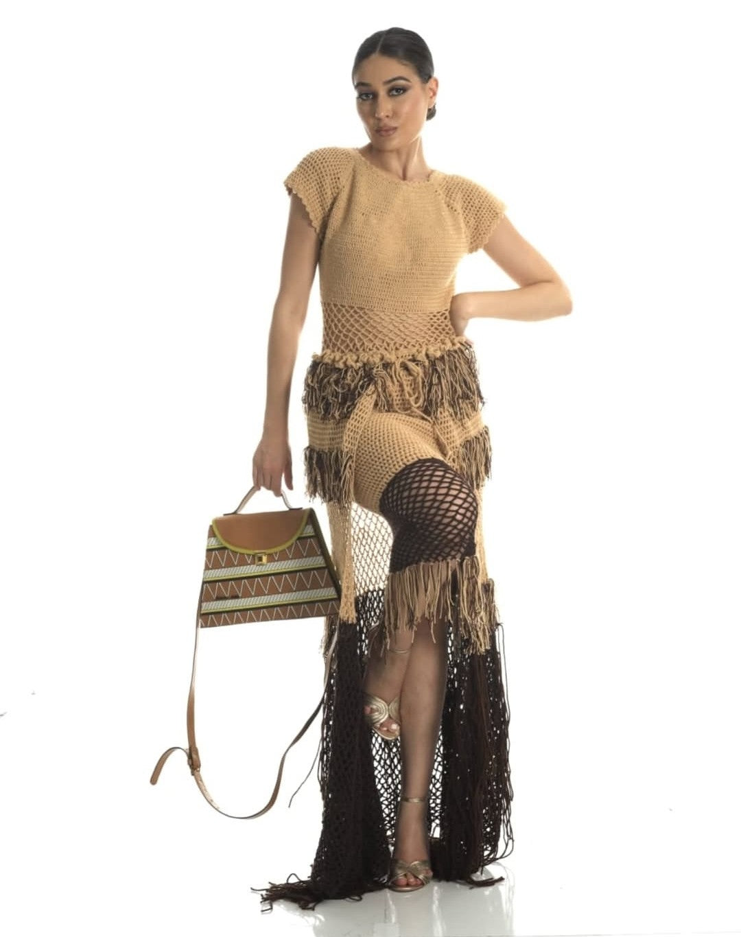 Sahara Crochet Dress & Shawl Set