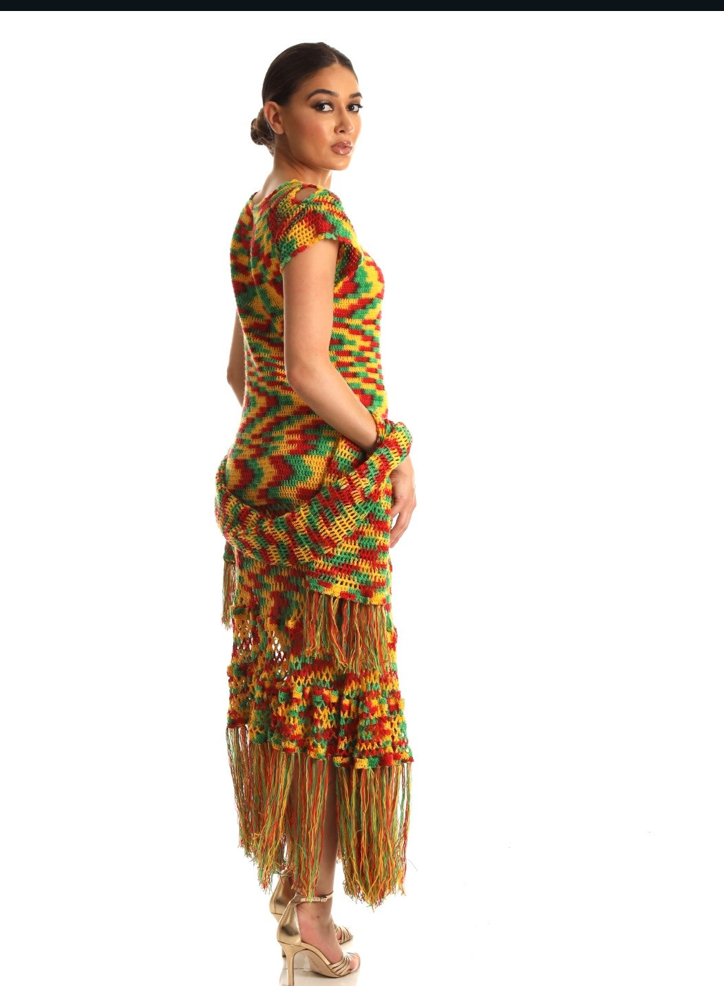 Sunset Rhythm Crochet Dress (2-Piece Set)