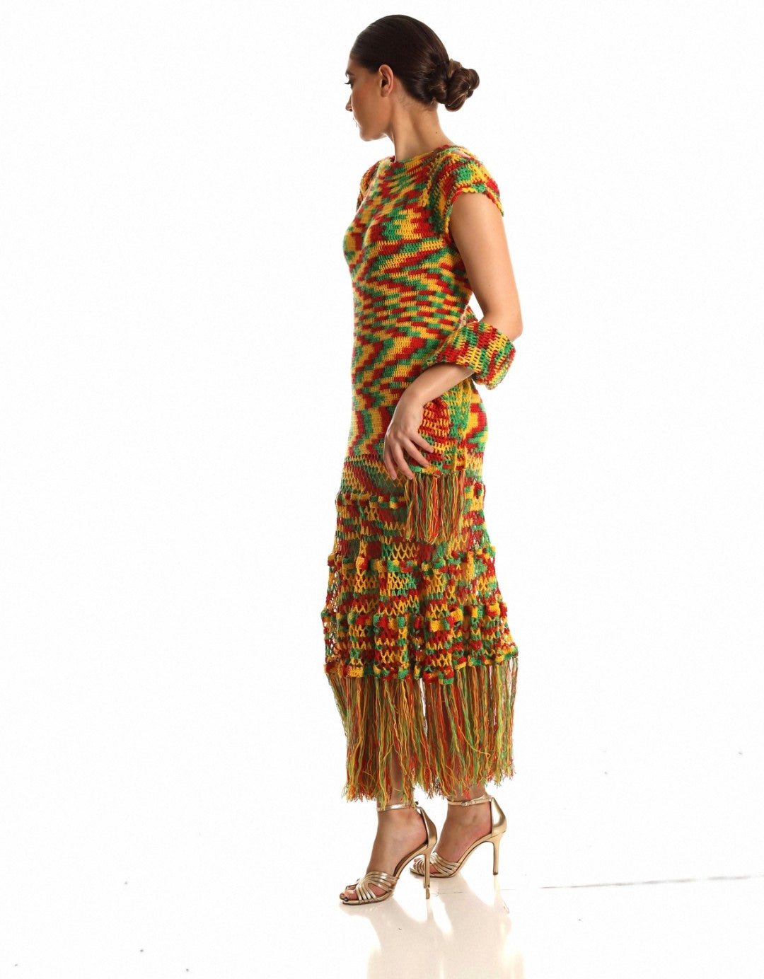 Sunset Rhythm Crochet Dress (2-Piece Set)