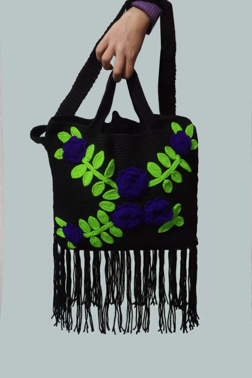 Sharon Cole Hand Crochet Bohemian Tote Bag