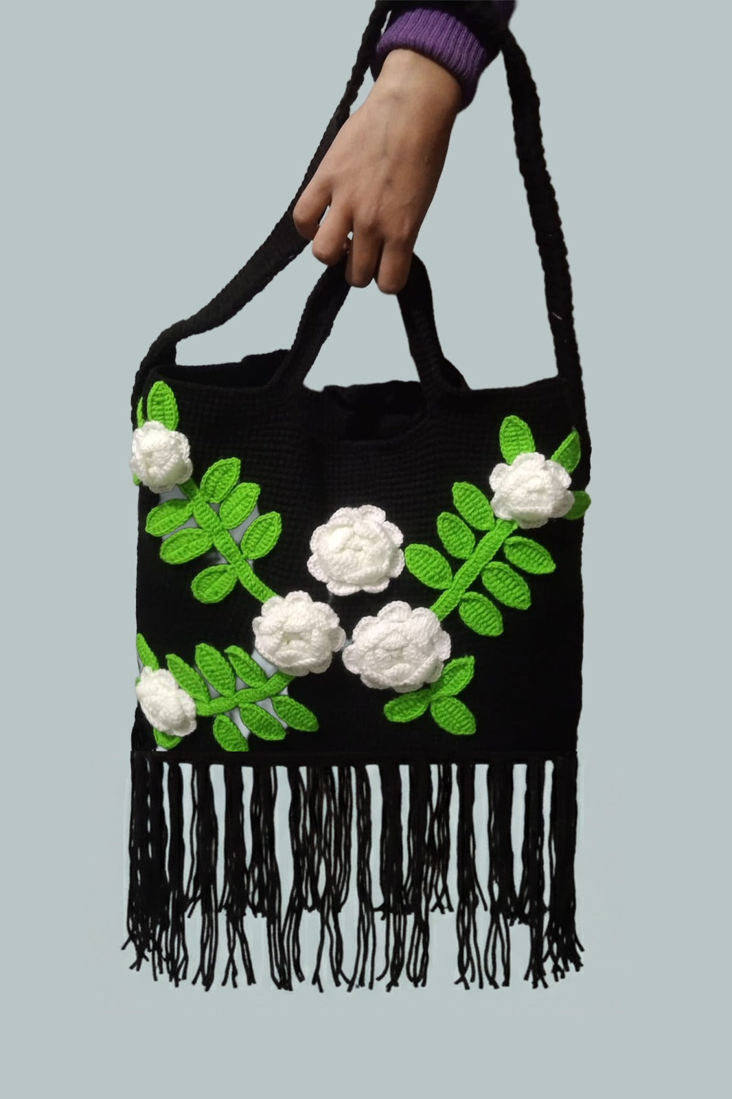 Sharon Cole Hand Crochet Bohemian Tote Bag