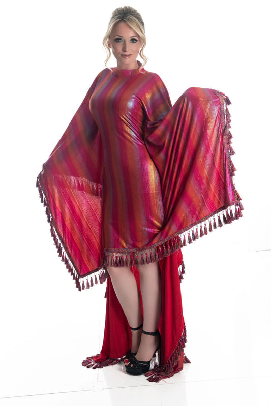 Sunset Radiance Fringe Dress