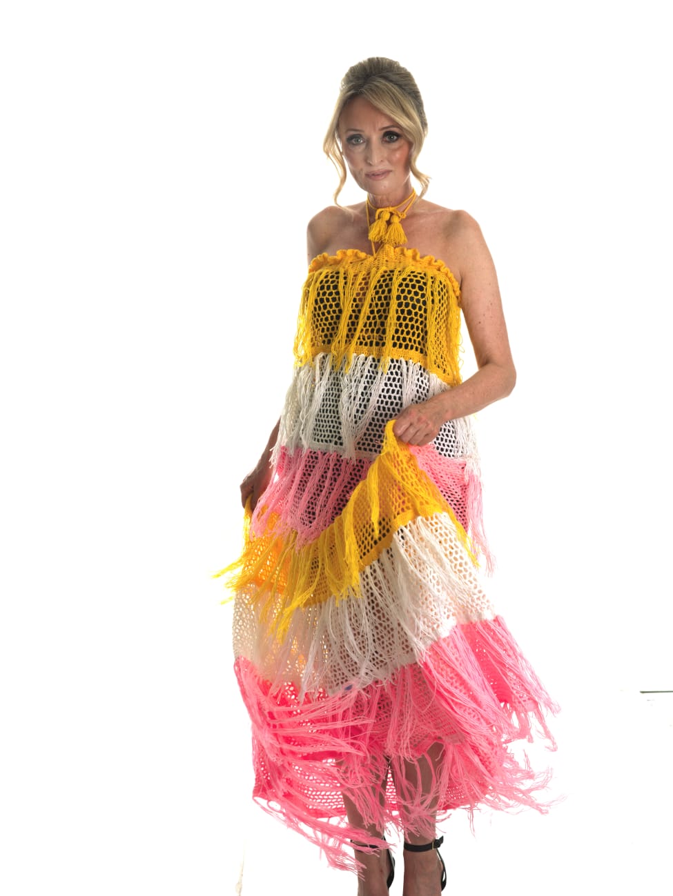 Sunrise Bloom Crochet Maxi Dress | Sharon Cole Designs