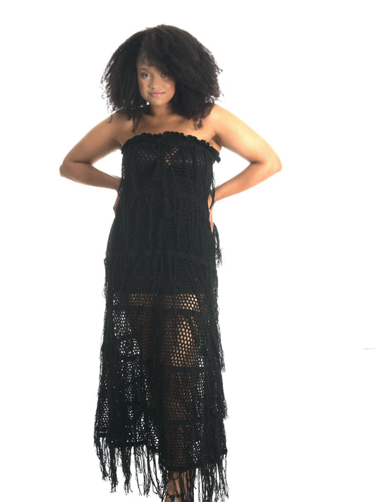 Ebony Ember Crochet Dress