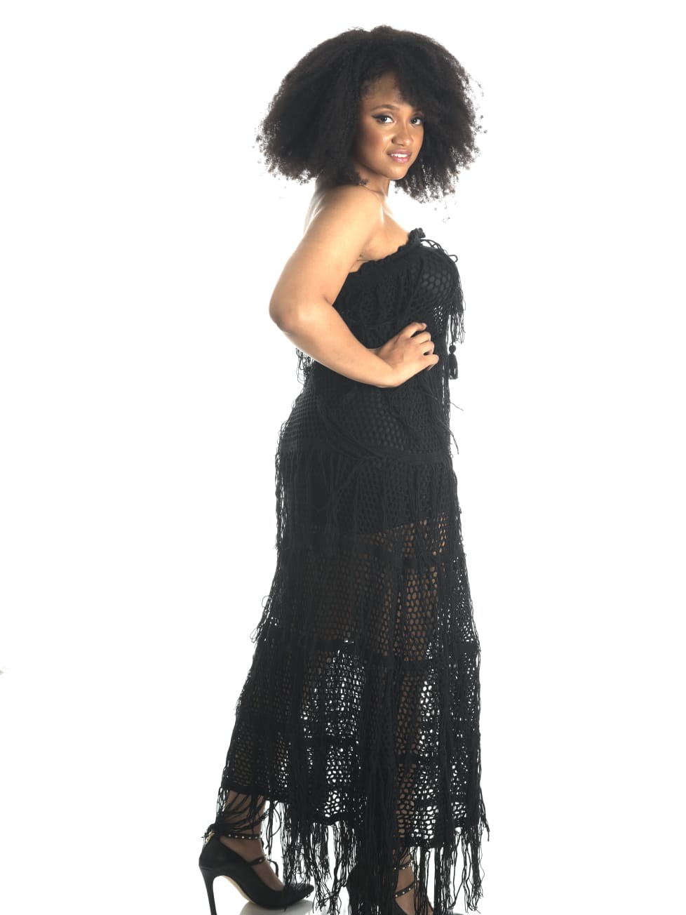 Ebony Ember Crochet Dress