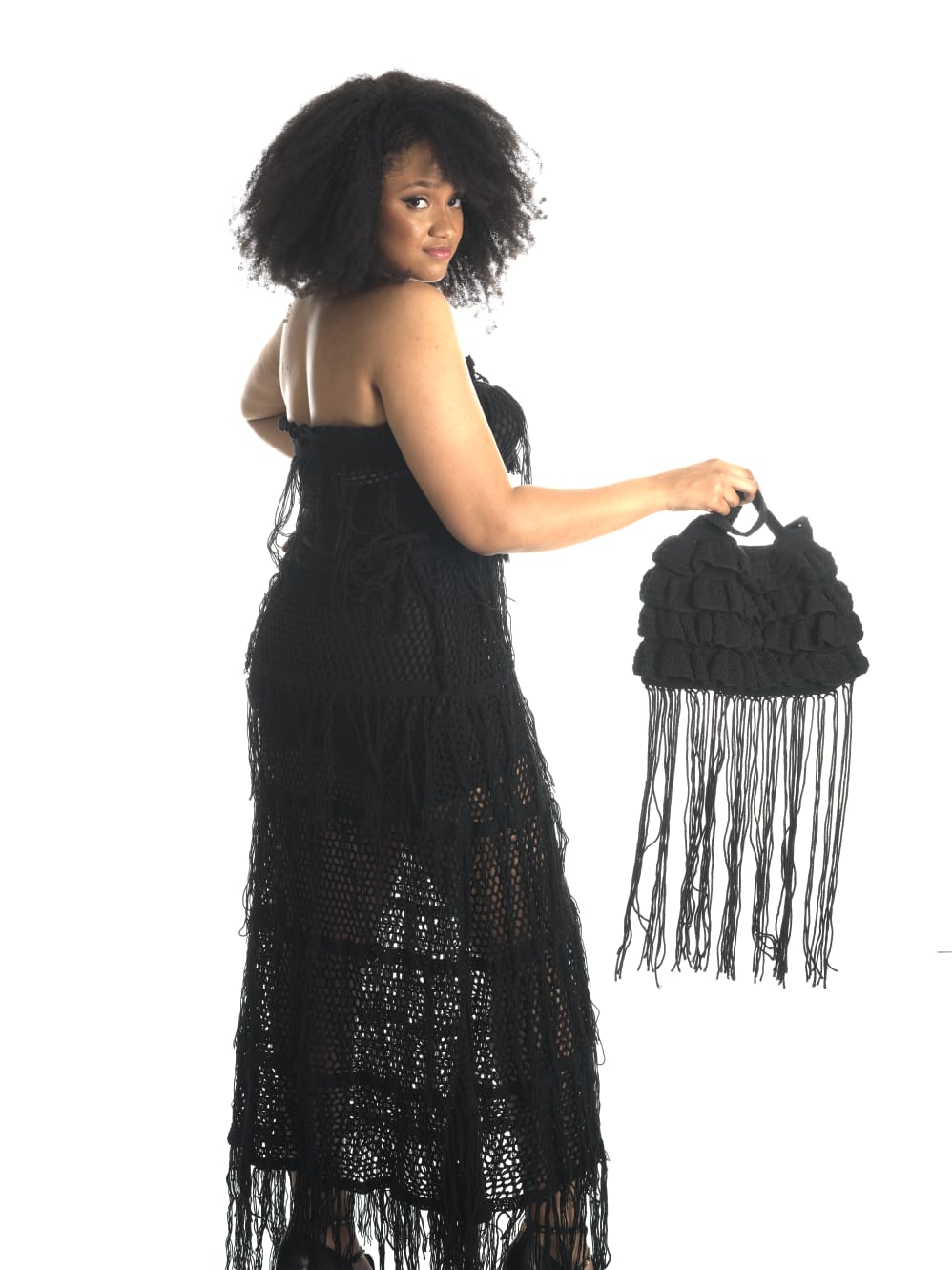 Ebony Ember Crochet Dress