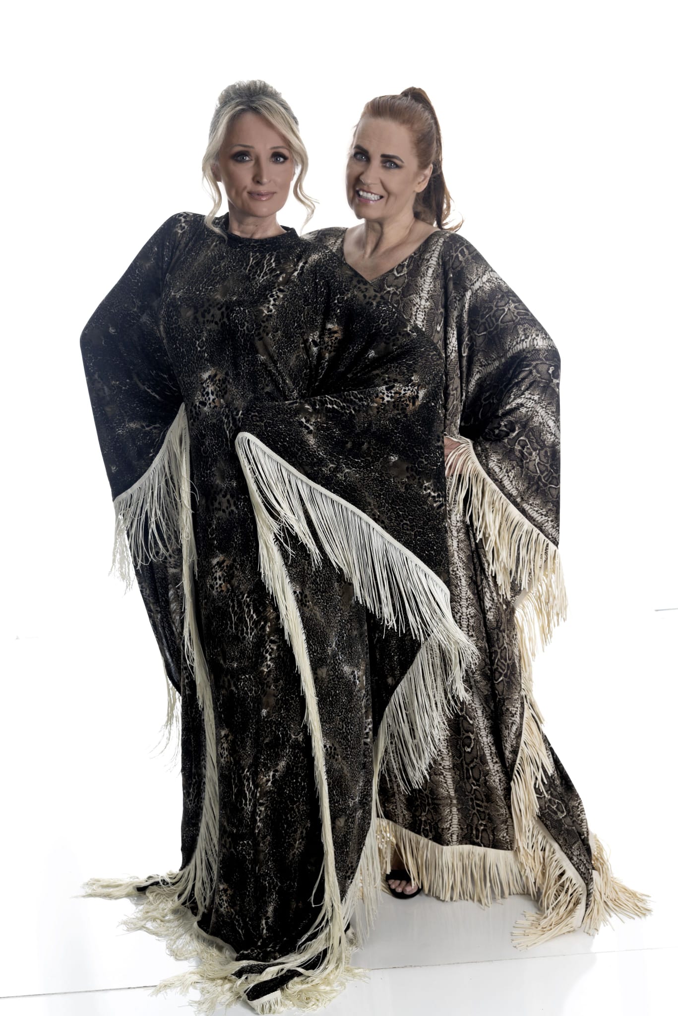 Obsidian Majesty Fringe Kaftan Dress | Sharon Cole Designs
