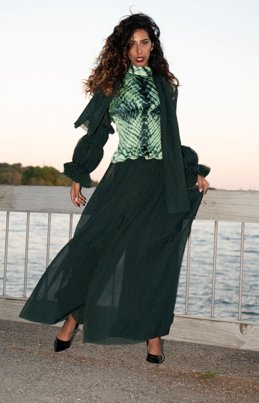 Luna-B, 2-Piece Blouse+Pleated Palazzo image 9