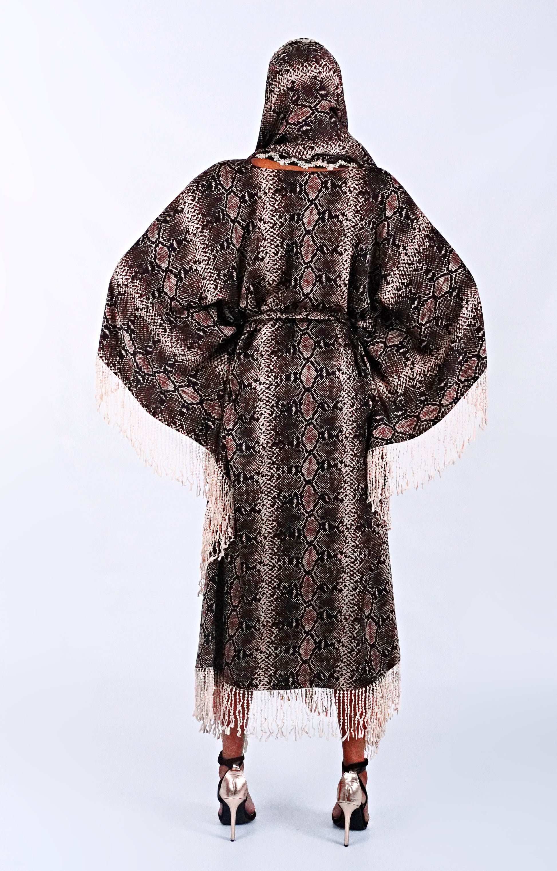 Brown Snake Print Caftan image 1