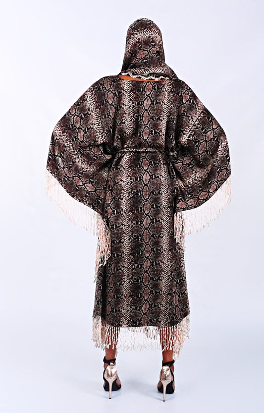 Brown Snake Print Caftan image 1