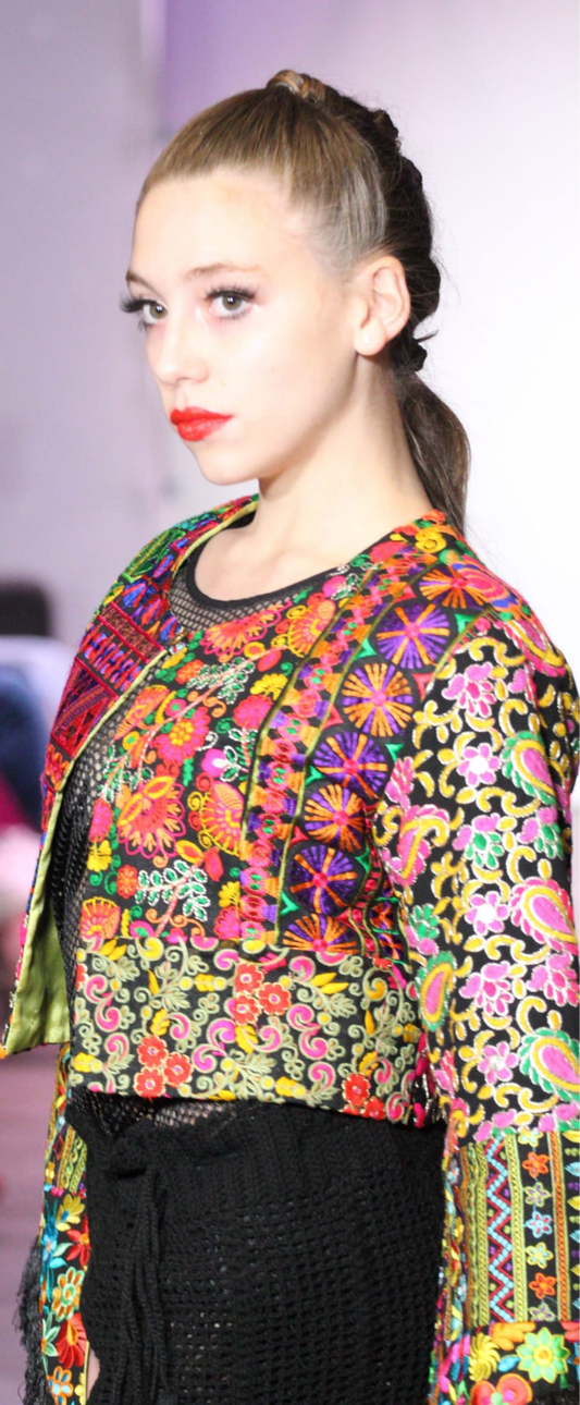 Embroidery Cropped Jacket image 0