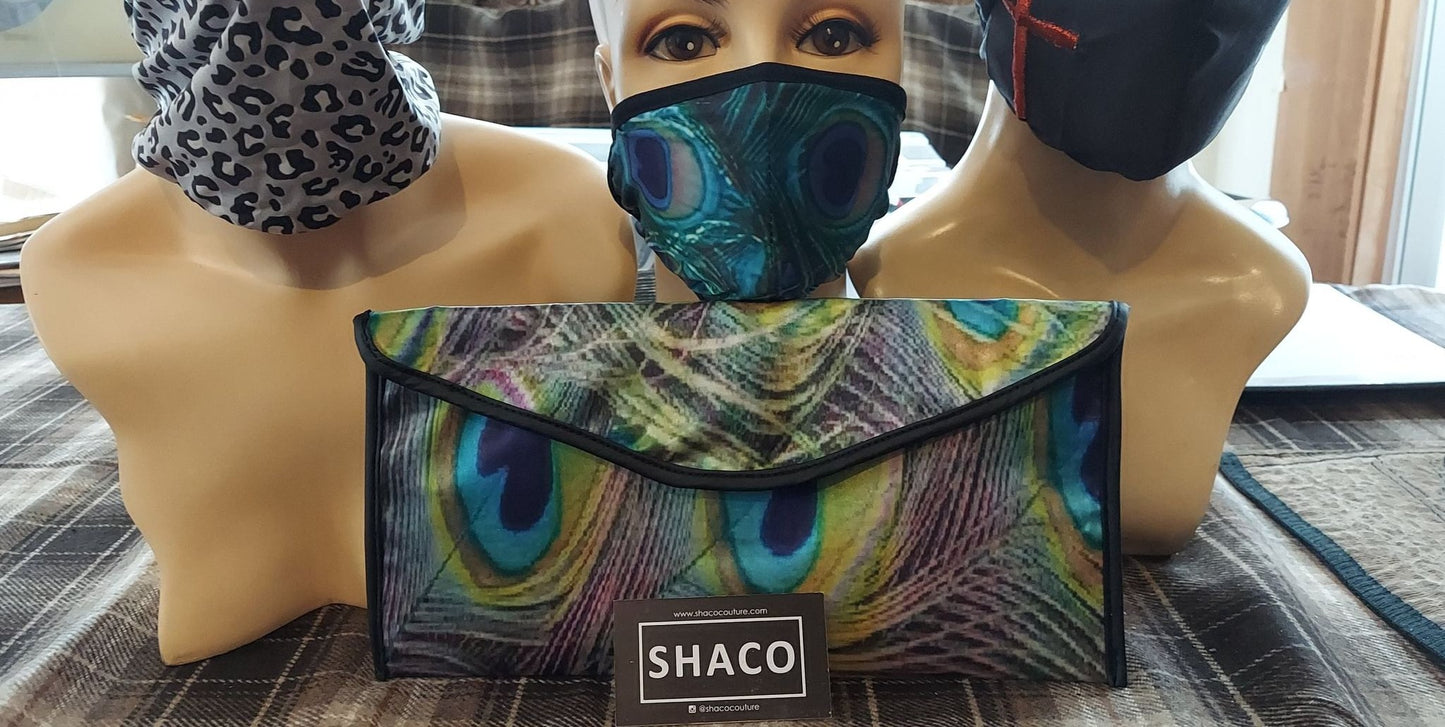 Peacock Faux Leather Clutch image 2